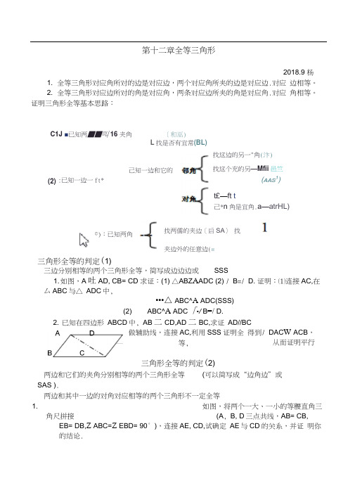 全等三角形知识点梳理