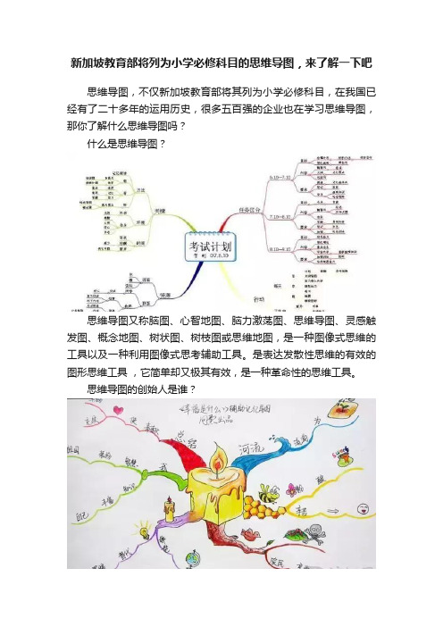 新加坡教育部将列为小学必修科目的思维导图，来了解一下吧