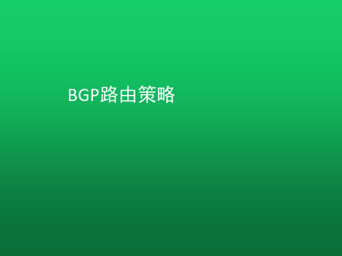 BGP路由策略