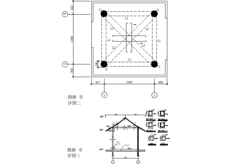 【设计图纸】 景观小品设计施工图-亭廊137(精选CAD图例)