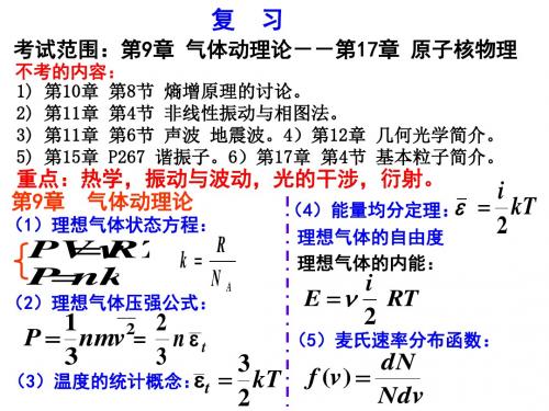 华中科技大学大学物理下复习重点35页