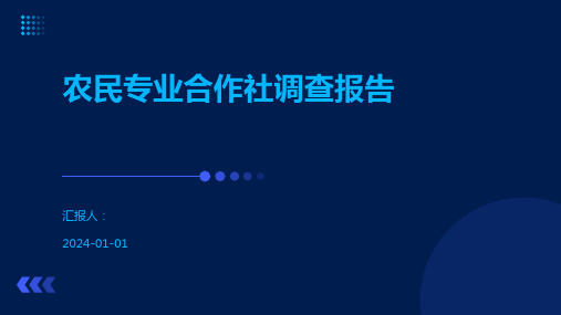 农民专业合作社调查报告