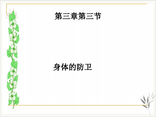 浙教版九级科学下册.身体的防卫第二课复习课教学课件PPT