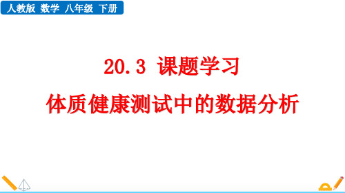 人教版八年级数学下册20.3 课题学习 体质健康测试中的数据分析