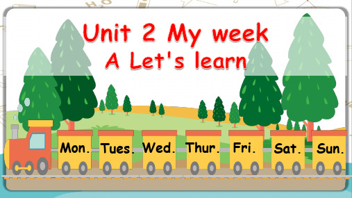 人教PEP版英语五年级上册Unit 2 My week Part A Let's learn课件