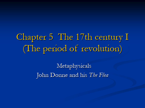 Chapter 5 The 17th century (The period of revolution)