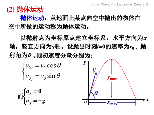 第一节第2讲  抛体运动 极坐标和自然坐标
