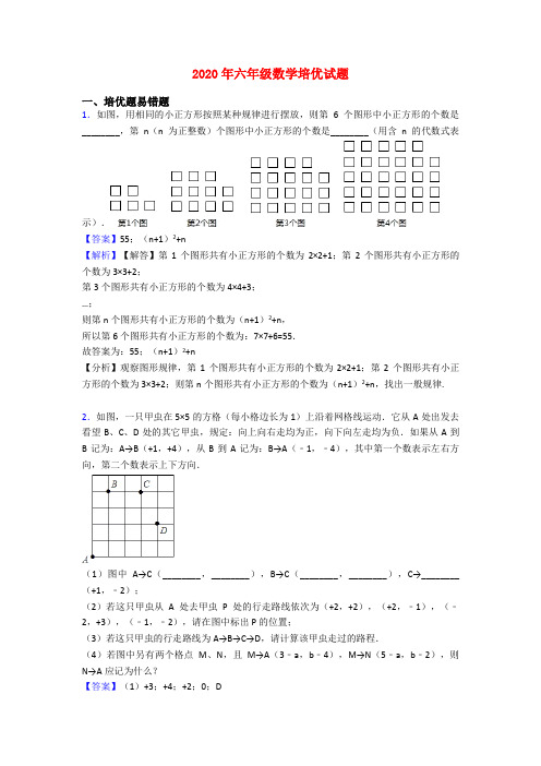 2020年六年级数学培优试题