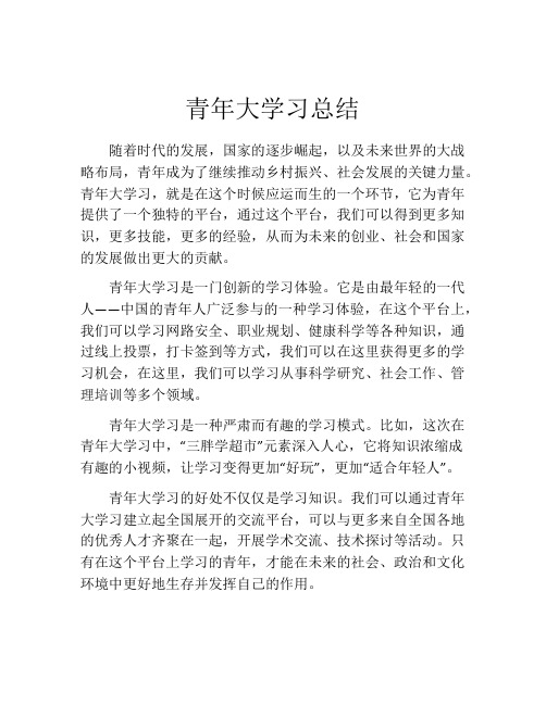 青年大学习总结