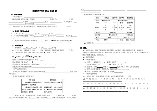 1  烷烃的性质知识点测试