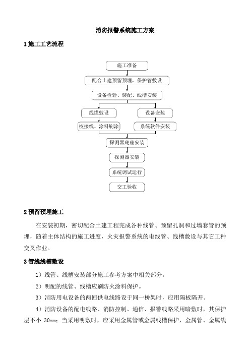 消防报警系统施工方案