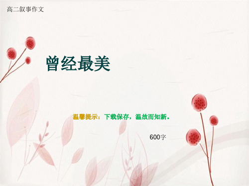 高二叙事作文《曾经最美》600字