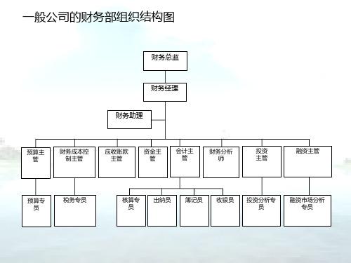 企业财务部门组织架构图