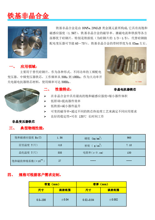 (仅供参考)铁基非晶合金