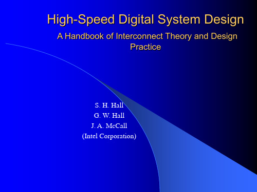 High-speed digital system design 高速数字系统设计