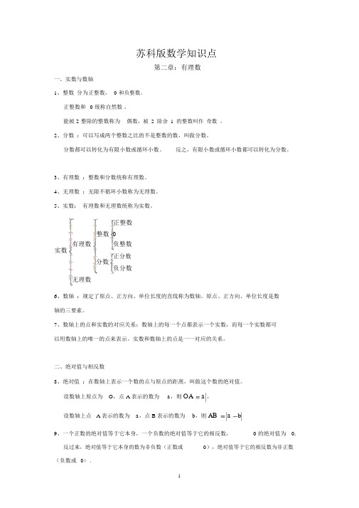 苏教版七年级数学全册知识点总结