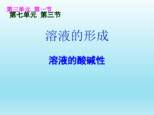 7.3 溶液的酸碱性 鲁教版九年级下册化学课件(共29张PPT)