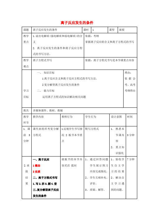 高中化学第二章化学物质及其变化2.2.1离子反应教案新人教版必修120171212193.doc