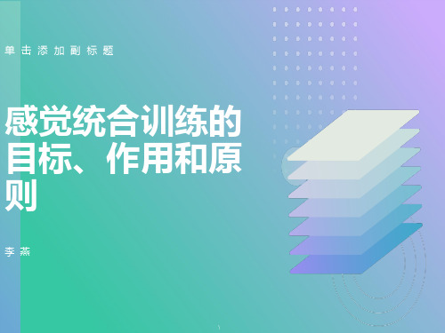 感觉统合PPT(周一到周四)新