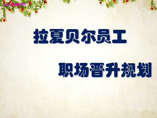 员工职场晋升规划(ppt 29页)