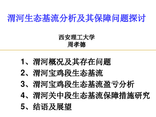 渭河生态基流分析及其保障问题探讨ppt