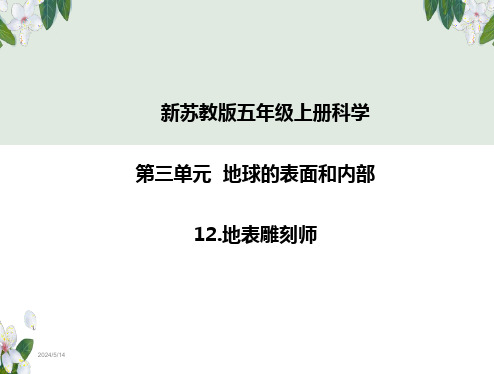 新苏教版五年级上册科学12地表雕刻师 课件