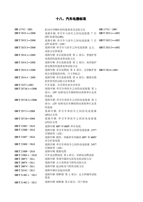 十八、汽车电器标准[001]