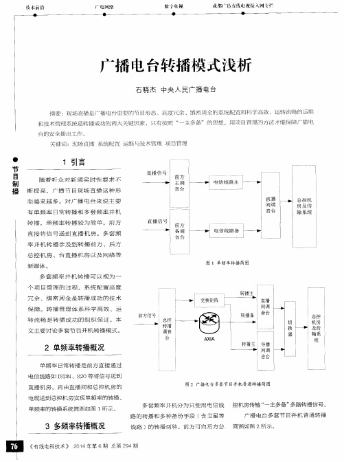 广播电台转播模式浅析