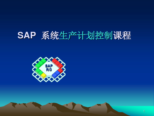 SAP PP生产计划模块培训讲义