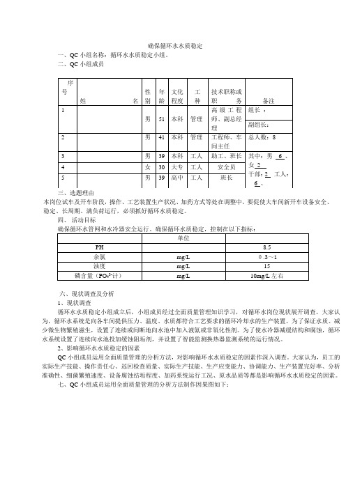 循环水QC成果