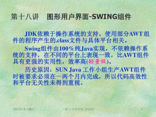 java 图形用户界面-SWING组件18-Swing