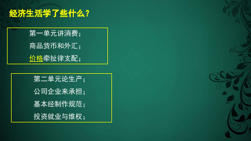 高中政治必修一经济生活第九课第一框资料