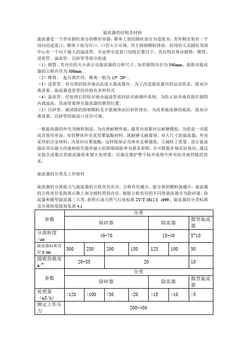 旋流器的结构及分类