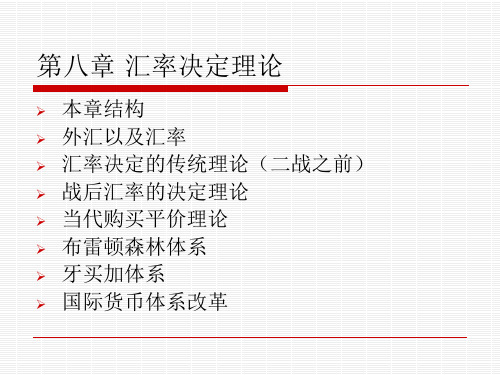 汇率决定理论(PPT 46页)