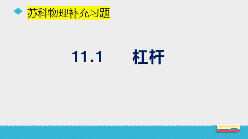 杠杆-苏科版物理九年级上册