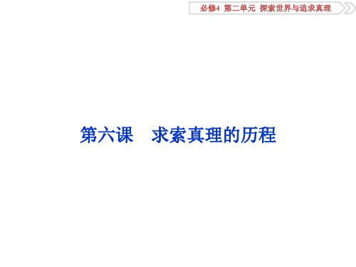 2017优化方案高考总复习政治(新课标)课件:必修4第二单元第六课求索真理的历程[来源:学优网469
