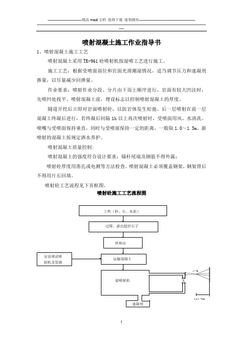 喷射混凝土施工作业指导书