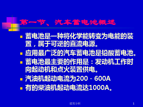 汽车蓄电池基础知识技术分享