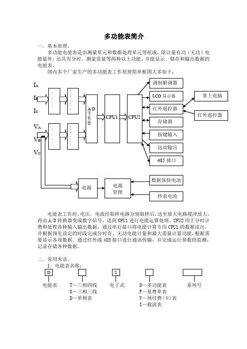 多功能表简介