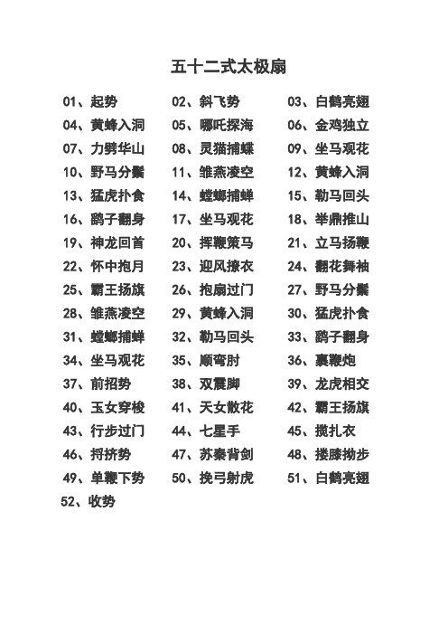 五十二式太极扇