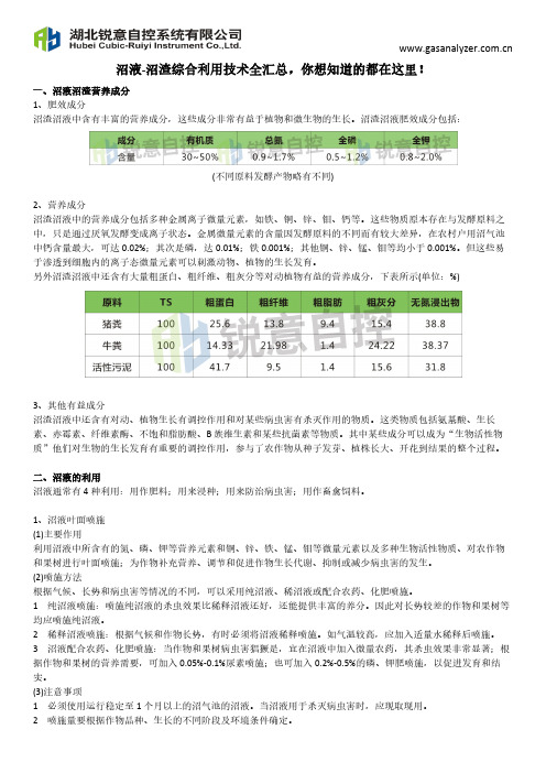 沼液-沼渣综合利用技术最强汇总,你想知道的都在这里!