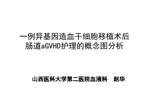 一例异基因造血干细胞移植术后肠道aGVHD护理的概念图分析2011.9.16
