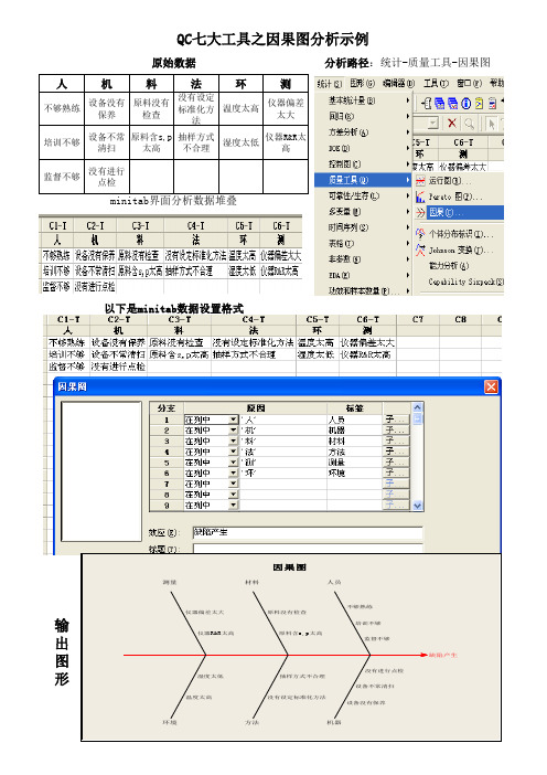 minitab之因果图示例