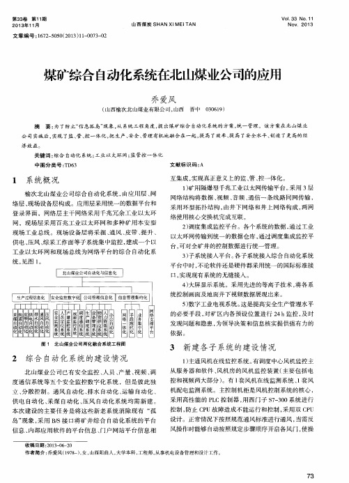 煤矿综合自动化系统在北山煤业公司的应用