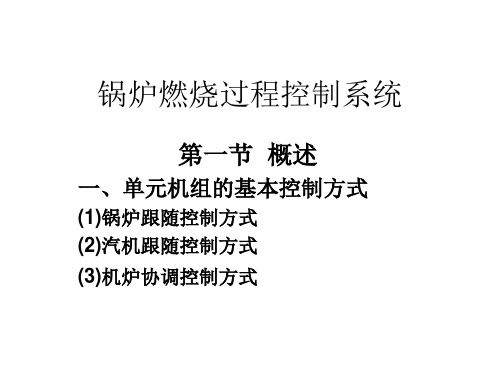 直流锅炉燃烧过程控制系统