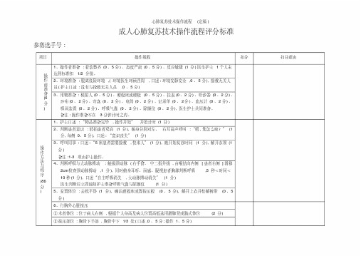 心肺复苏技术操作流程(定稿)