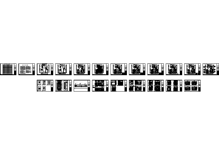 简欧新古典风格三房精装修施工图cad（含效果图）(139-143㎡平方米)