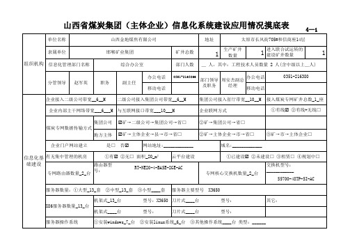 信息化摸底表4