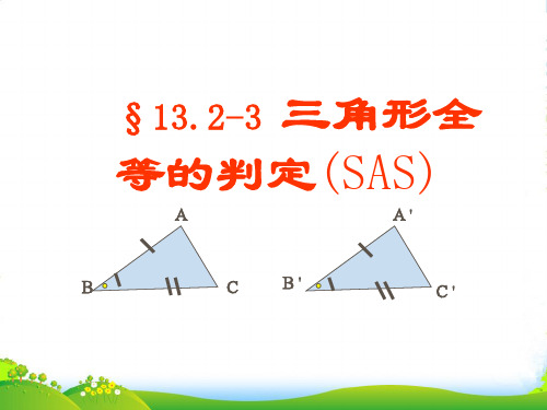 华师大版八年级数学上册《13.2.3三角形全等的判定》课件