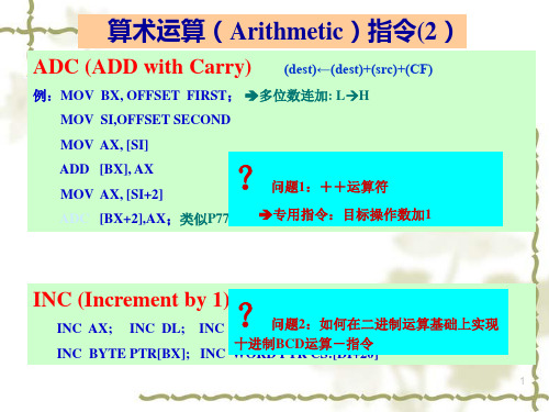 算术运算Arithmetic指令